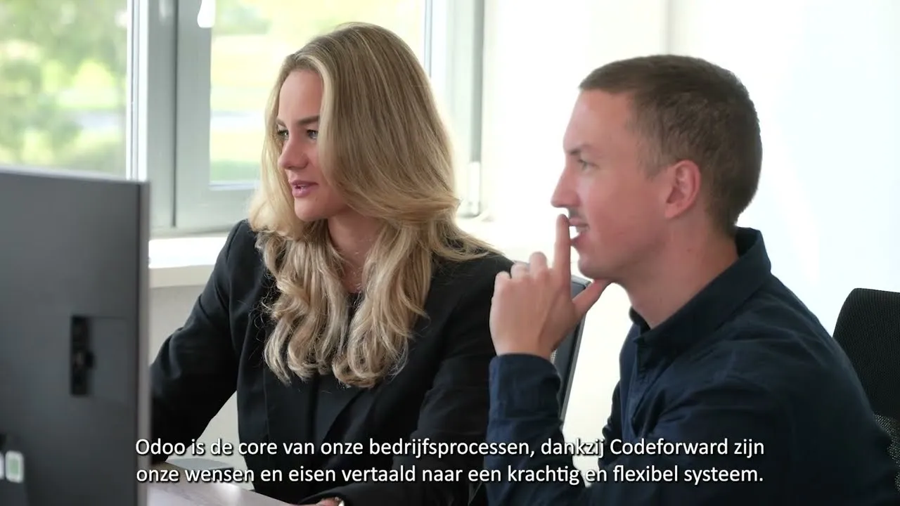 Medewerkers van Dyanix aan het werk in Odoo